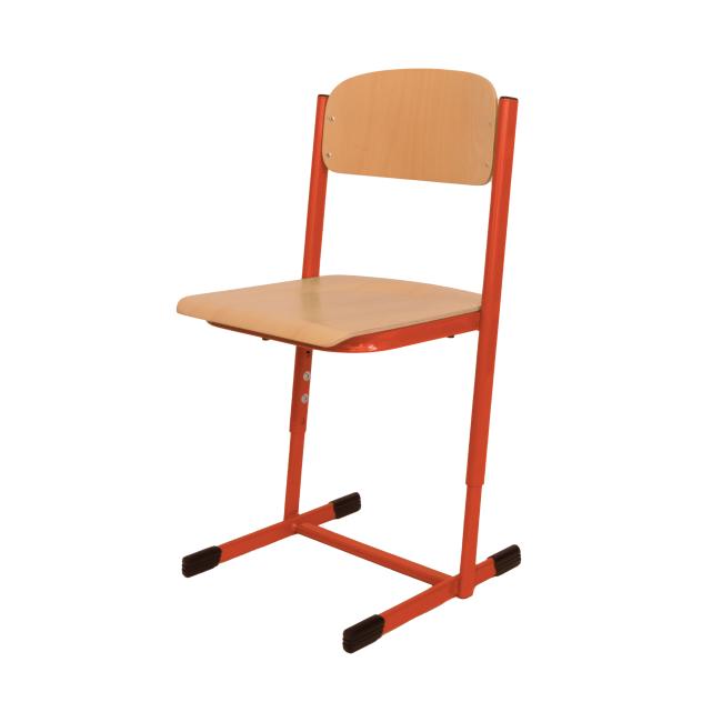 Solid school chair, large. 2, red