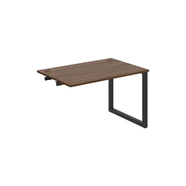Work table UNI O, extendable. chain, 120x75.5x80 cm, walnut/black