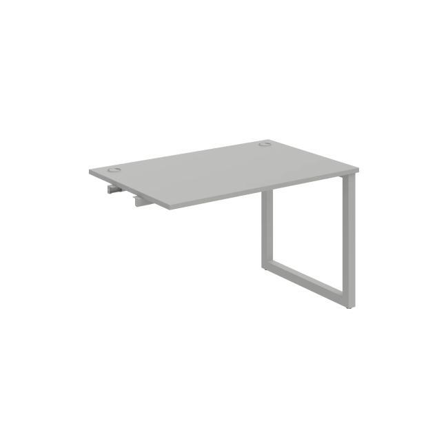 Work table UNI O, extendable. chain, 140x75.5x80 cm, gray/grey