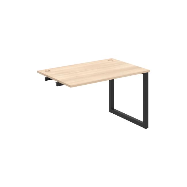 Work table UNI O, extendable. chain, 140x75.5x80 cm, agate/black