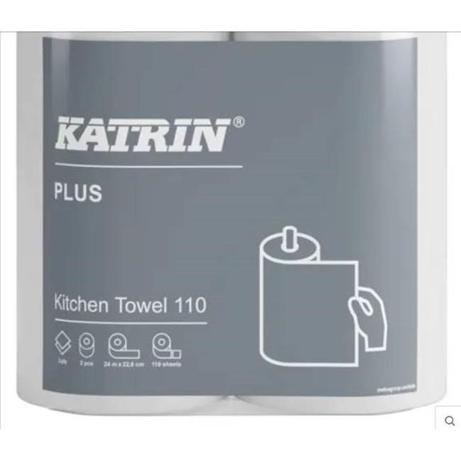 Kitchen towels 2-layer KATRIN, roll 24 m (2 pcs.)