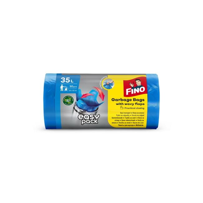 [HY093116] Uväzovacie vaky FINO Easy pack 35 ℓ, 15 mic., 50 x 55 cm, modré (30 ks)