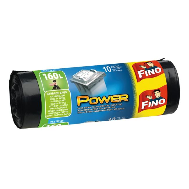 [HY093204] Binding bags FINO Power 160 ℓ, 45 mic., 91 x 110 cm, black (10 pcs.)