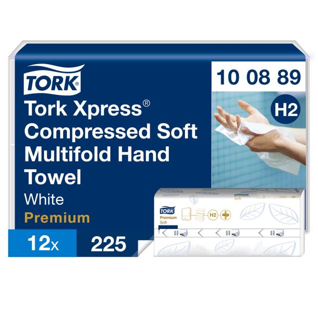 [HY100889] Paper towels folded ZZ 2-layer. TORK Xpress Multifold fine H2 (12 pack. x 225 pieces)
