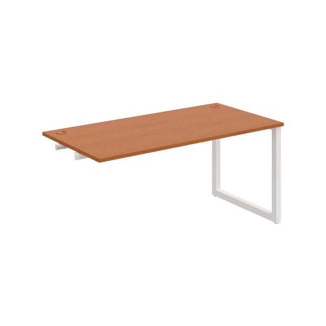 Work table UNI O, extendable. chain, 160x75.5x80 cm, cherry/white