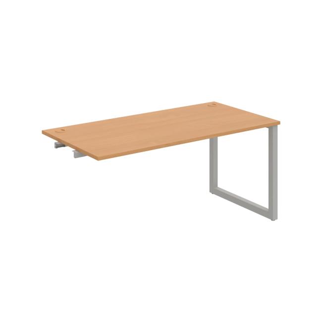 Work table UNI O, extendable. chain, 160x75.5x80 cm, beech/grey