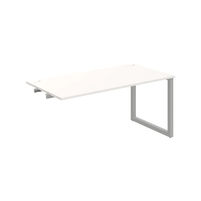 Work table UNI O, extendable. chain, 160x75.5x80 cm, white/grey