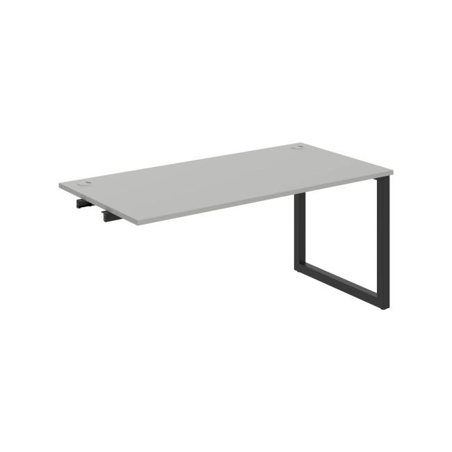 Work table UNI O, extendable. chain, 160x75.5x80 cm, grey/black