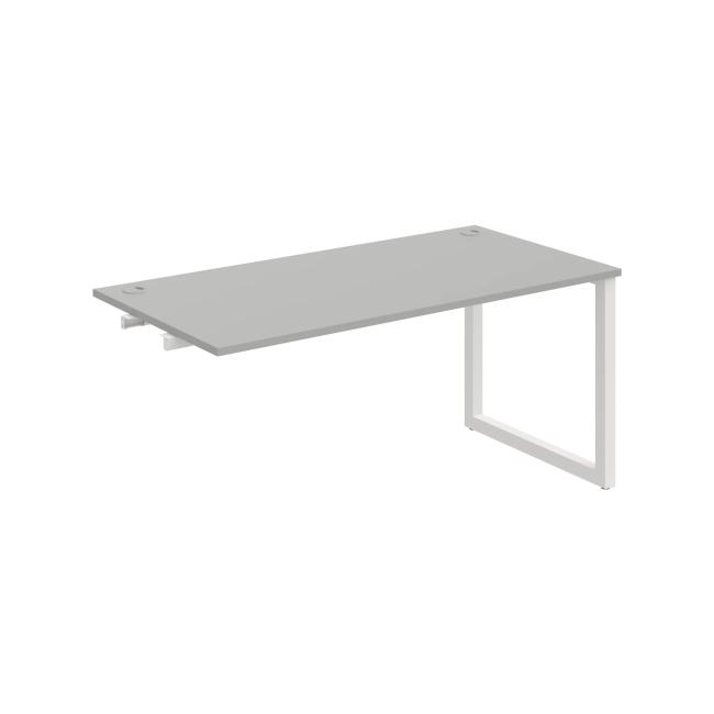 Work table UNI O, extendable. chain, 160x75.5x80 cm, grey/white