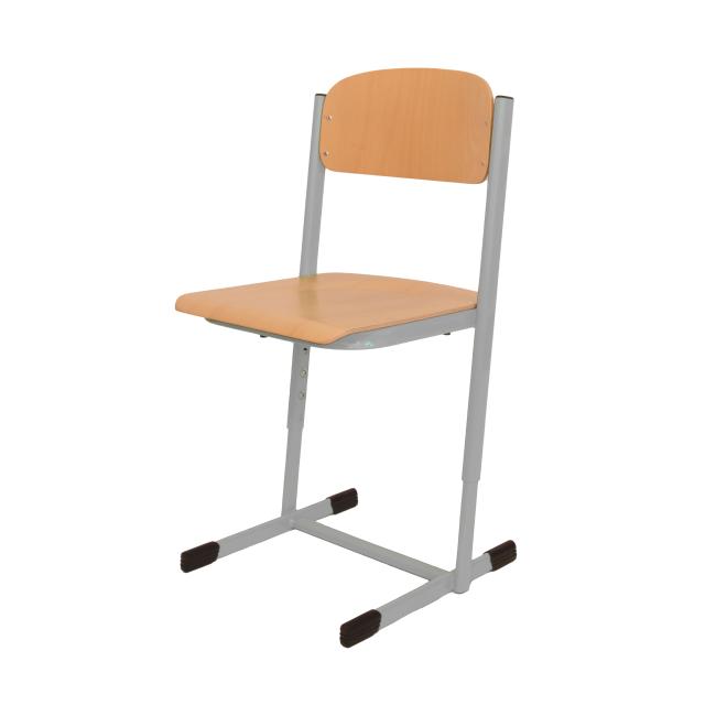 Solid school chair, large. 2, gray