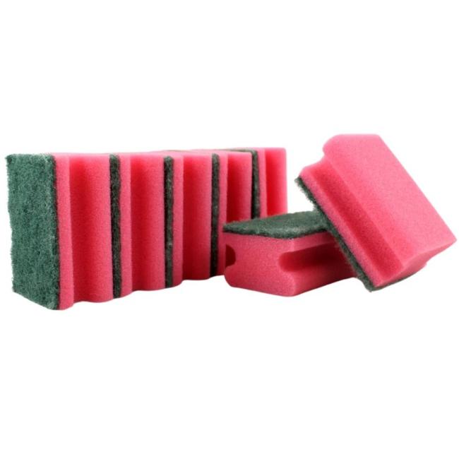 Tvarovaná hubka na riad 5 ks červená