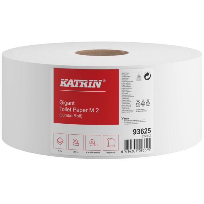 Toilet paper 2-layer KATRIN Classic Gigant M 23 cm, roll 300 m