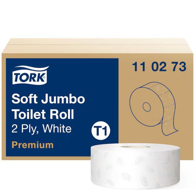 Toaletný papier 2-vrstvový mäkký TORK Premium Jumbo biely T1, 6 ks