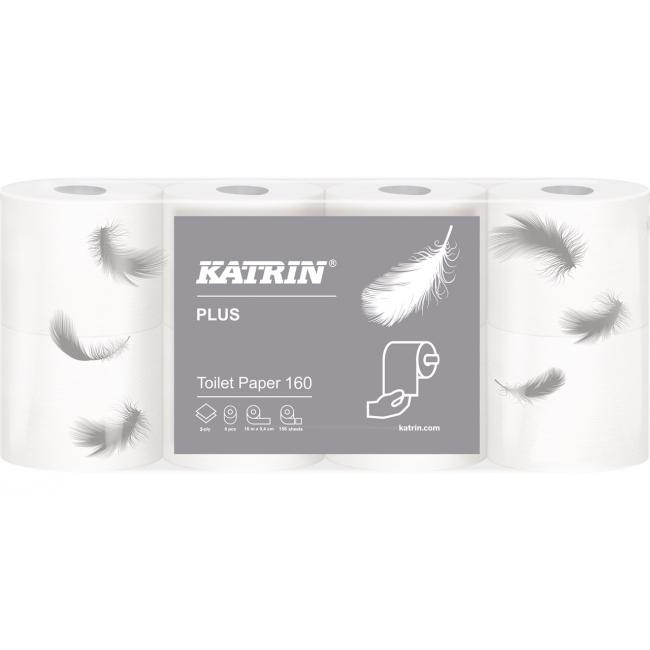 [HY112966] Toaletný papier 2-vrstvový Katrin Plus 160, návin 18 m (8 ks)