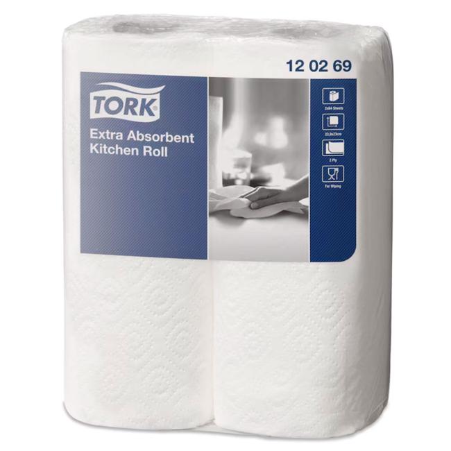 [HY120269] Kitchen towels 2-ply. in a roll TORK Premium white, reel 15.4 m (2 pcs)