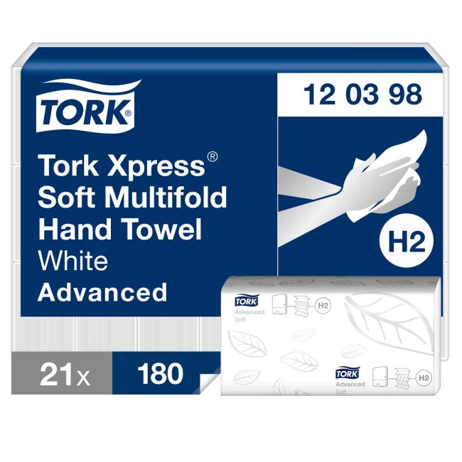 [HY120289] Paper towels folded ZZ 2-layer. TORK Xpress Multifold flush H2 (pack of 21)