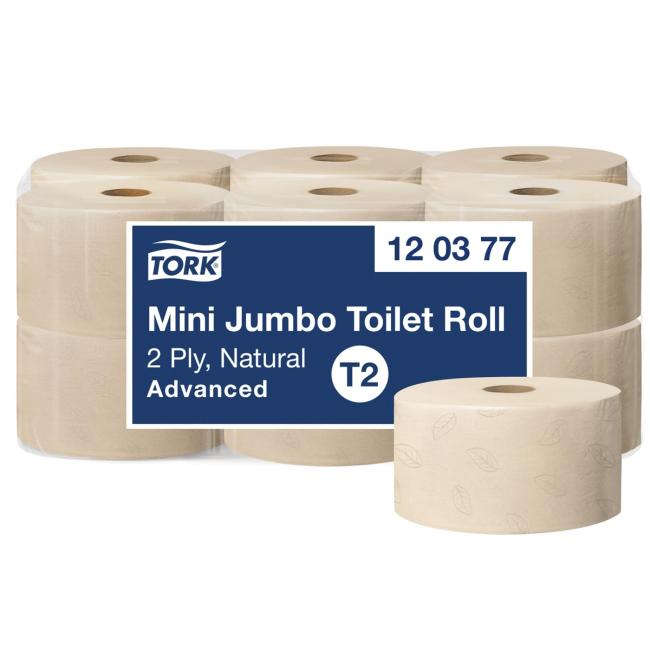 [HY120377] Toilet paper 2-layer TORK Advanced mini Jumbo natural T2, 12 pcs