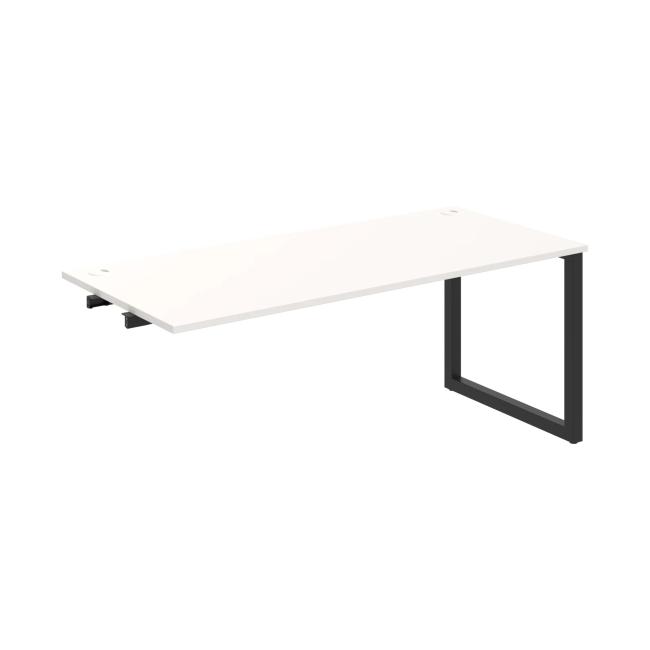 Work table UNI O, extendable. chain, 180x75.5x80 cm, white/black