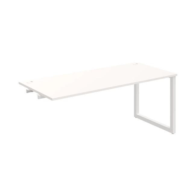 Work table UNI O, extendable. chain, 180x75.5x80 cm, white/white