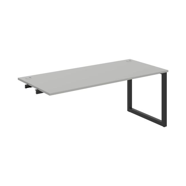 Work table UNI O, extendable. chain, 180x75.5x80 cm, grey/black