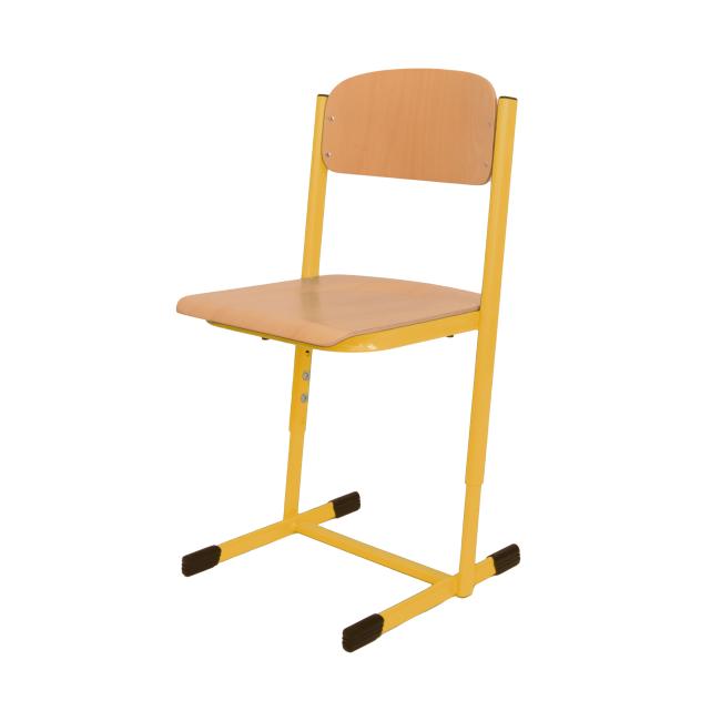 Solid school chair, large. 2, yellow