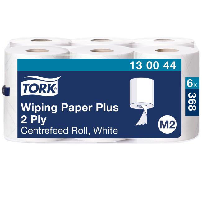 [HY130044] Paper towels in a 2-layer roll. TORK Plus 420 white M2, coil 125 m (6 pcs.)