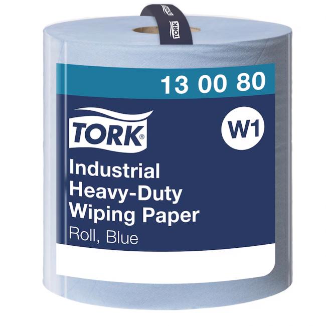 Industrial towels in a 3-layer roll. TORK Heavy-Duty blue, 255 m