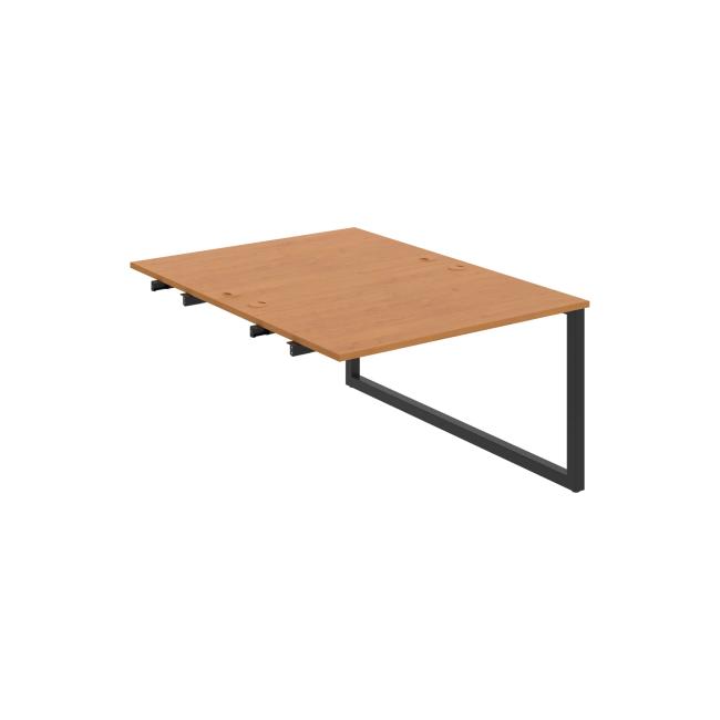 Work table UNI O, extendable. chain, 120x75.5x160 cm, alder/black