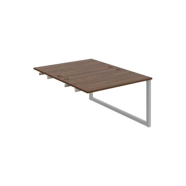 Work table UNI O, extendable. chain, 120x75.5x160 cm, walnut/grey