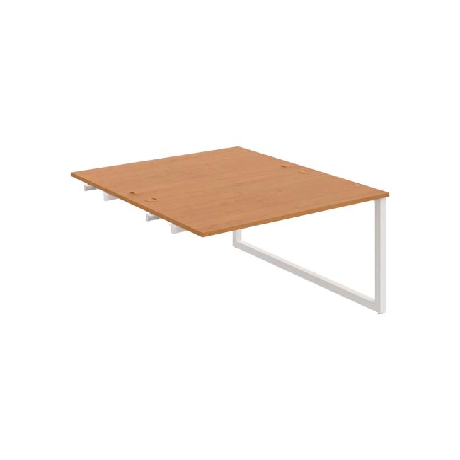 Work table UNI O, extendable. chain, 140x75.5x160 cm, alder/white