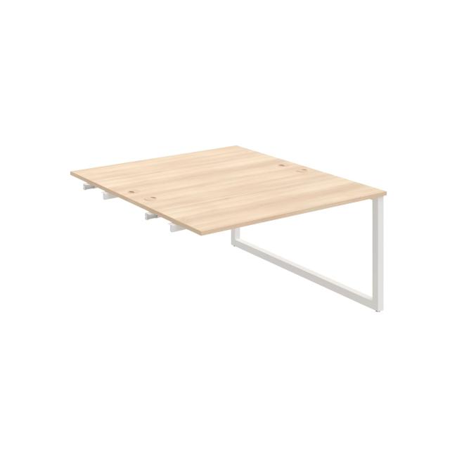 Work table UNI O, extendable. chain, 140x75.5x160 cm, agate/white