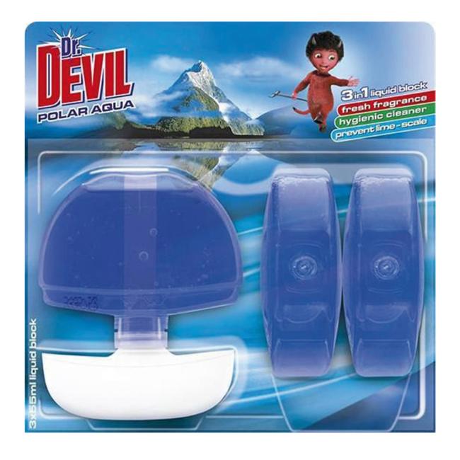 dr. Devil hanging toilet gel 3 x 55 ml - Polar Aqua