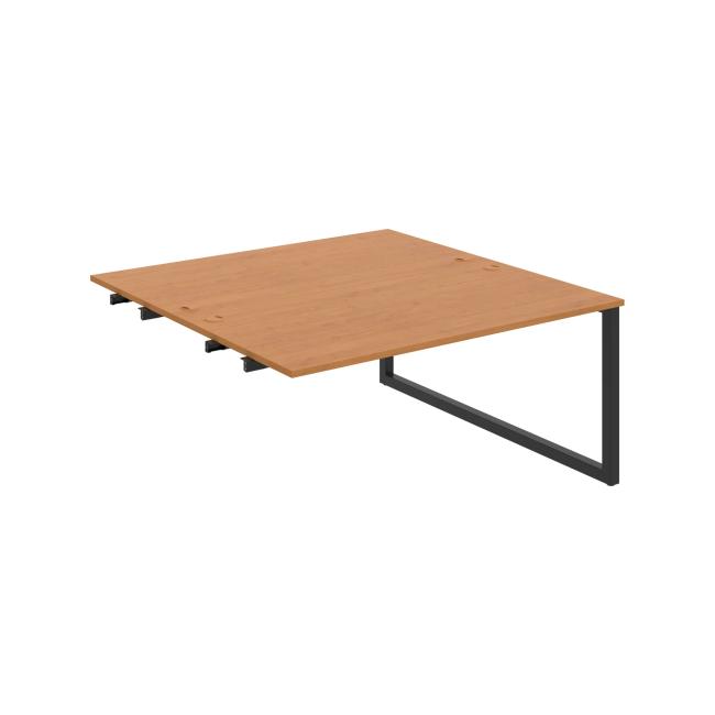 Work table UNI O, extendable. chain, 160x75.5x160 cm, alder/black