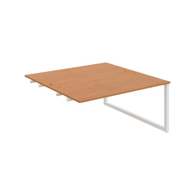 Work table UNI O, extendable. chain, 160x75.5x160 cm, alder/white