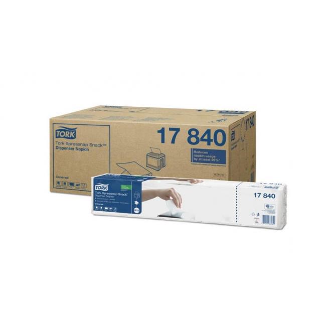 [HY178400] Paper napkins 1-layer. TORK Xpressnap Snack white N10 (8 x 5 x 225 pcs)