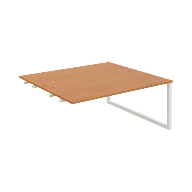 Work table UNI O, extendable. chain, 180x75.5x160 cm, alder/white