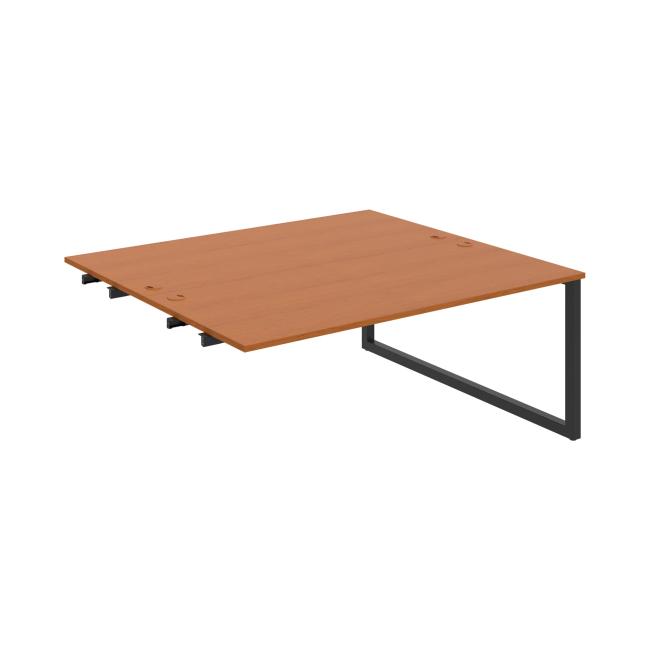 Work table UNI O, extendable. chain, 180x75.5x160 cm, cherry/black