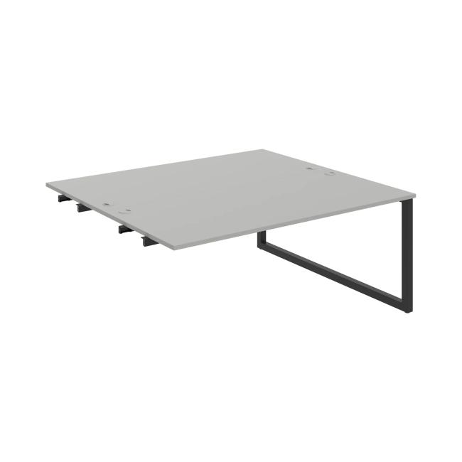 Work table UNI O, extendable. chain, 180x75.5x160 cm, grey/black