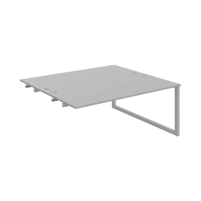 Work table UNI O, extendable. chain, 180x75.5x160 cm, gray/grey