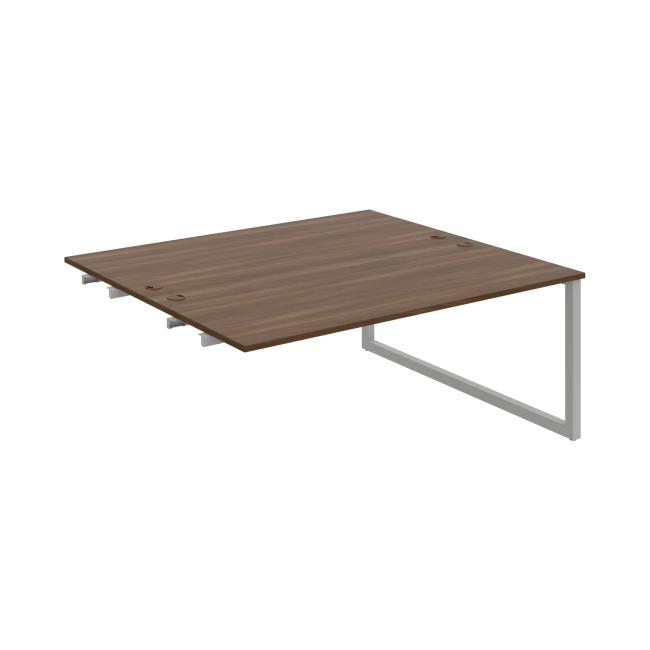 Work table UNI O, extendable. chain, 180x75.5x160 cm, walnut/grey