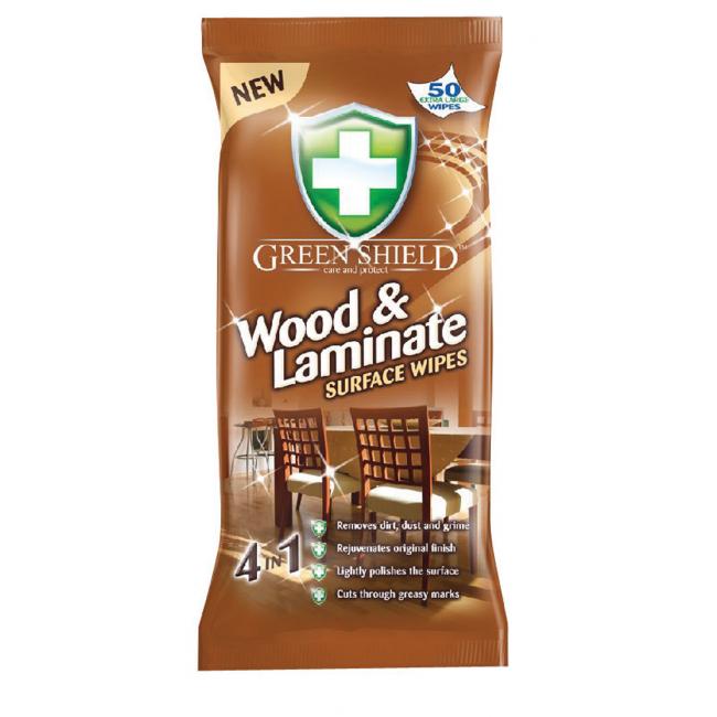 Green Shield cleaning cloths for wood/laminate 50/70 pieces