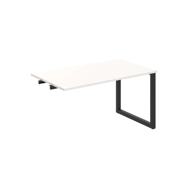 Conference table UNI O, late. chain, 140x75.5x80 cm, white/black