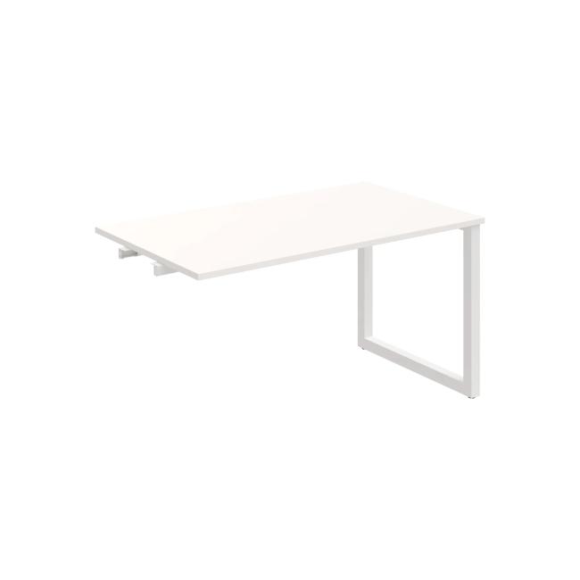 Conference table UNI O, late. chain, 140x75.5x80 cm, white/white
