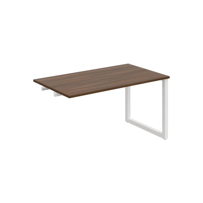 Conference table UNI O, late. chain, 140x75.5x80 cm, walnut/white