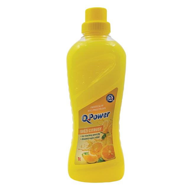 Q-Power UNI čistič na podlahy a povrchy 1 l - Fresh citrus