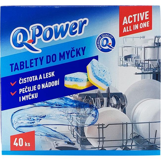 Q-Power dishwasher tablets Active All in One 40 pieces