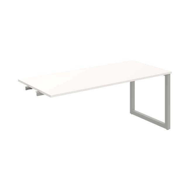 Conference table UNI O, late. chain, 180x75.5x80 cm, white/grey