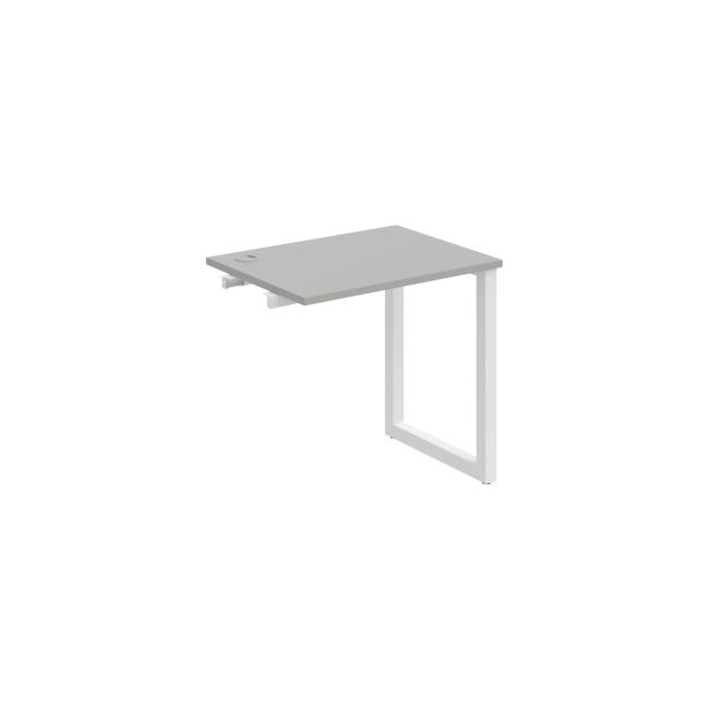 Work table UNI O, extendable. chain, 80x75.5x60 cm, grey/white