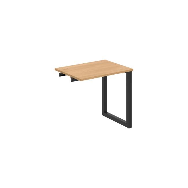Work table UNI O, extendable. chain, 80x75.5x60 cm, oak/black