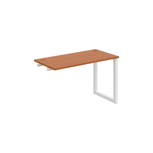 Work table UNI O, extendable. chain, 120x75.5x60 cm, cherry/white